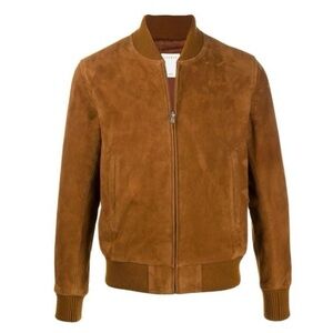 Sandro Suede Bomber Jacket